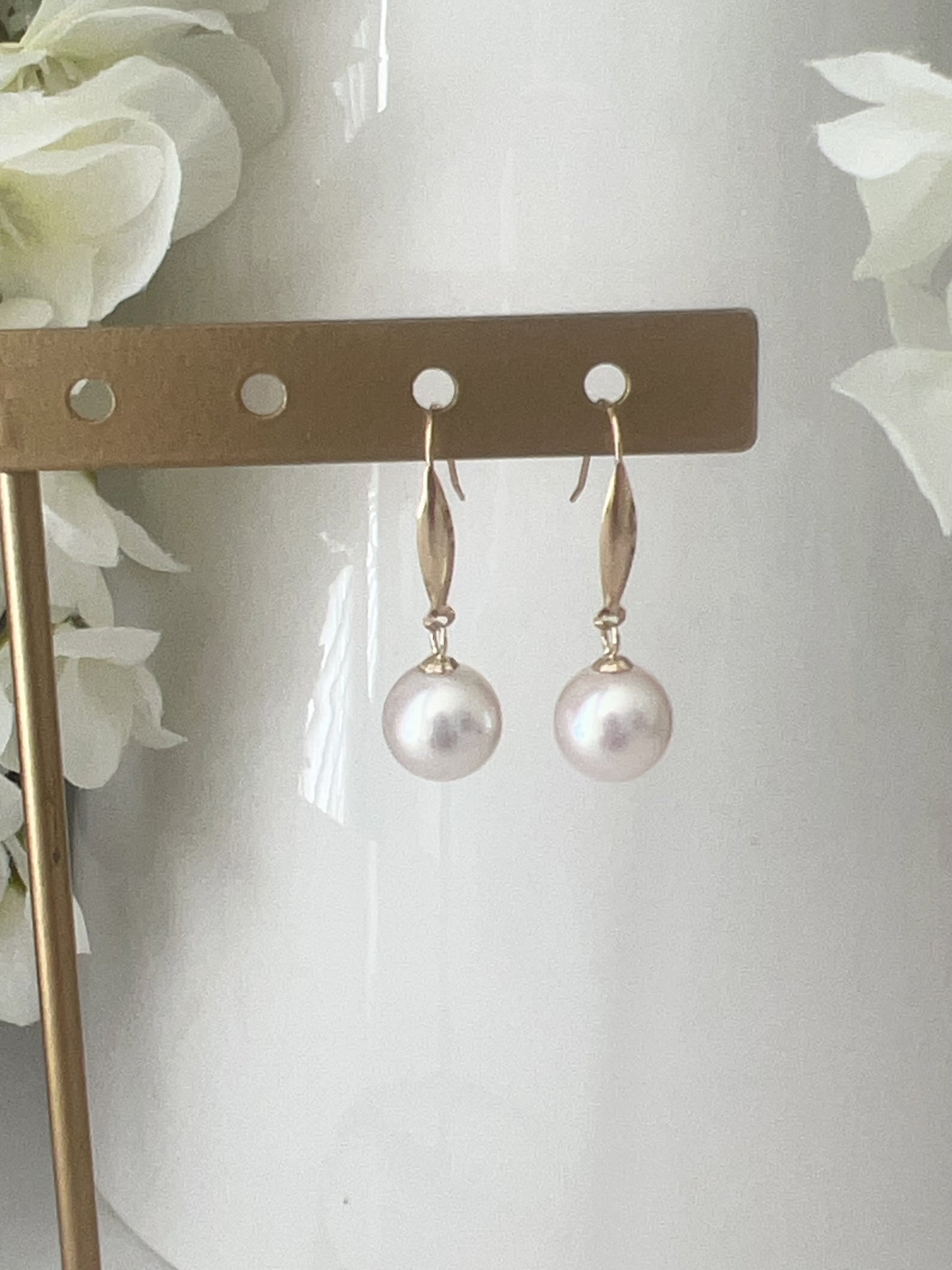 8.5-9mm Akoya Pearl Drops Earrings