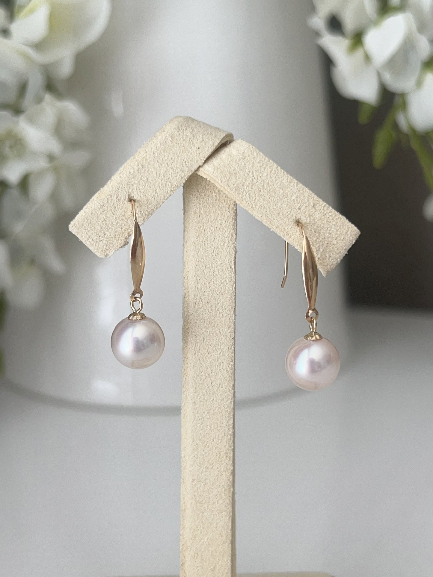 8.5-9mm Akoya Pearl Drops Earrings