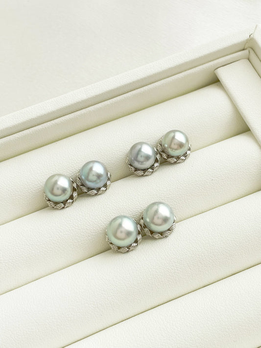 Akoya pearls [Akoya pearls 8.5-9mm] [K18YG bar earrings] Large Akoya A –  パール優美-Pearlyuumi