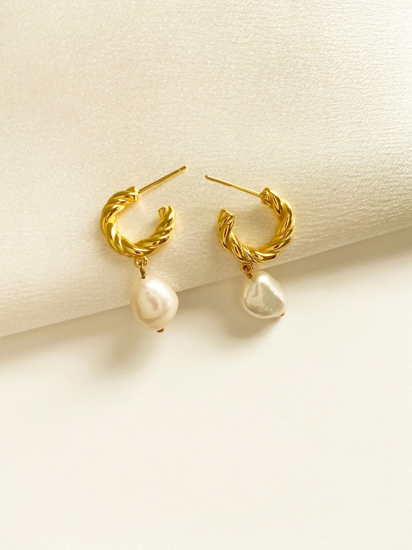 Baroque Freshwater Pearl Drop Earrings