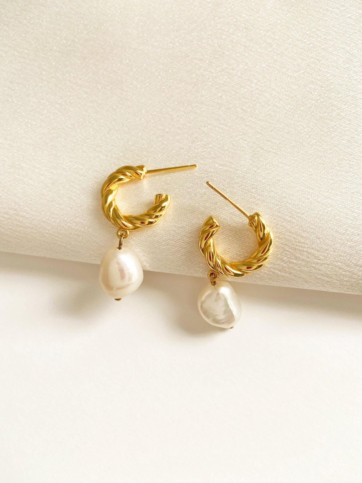 Baroque Freshwater Pearl Drop Earrings