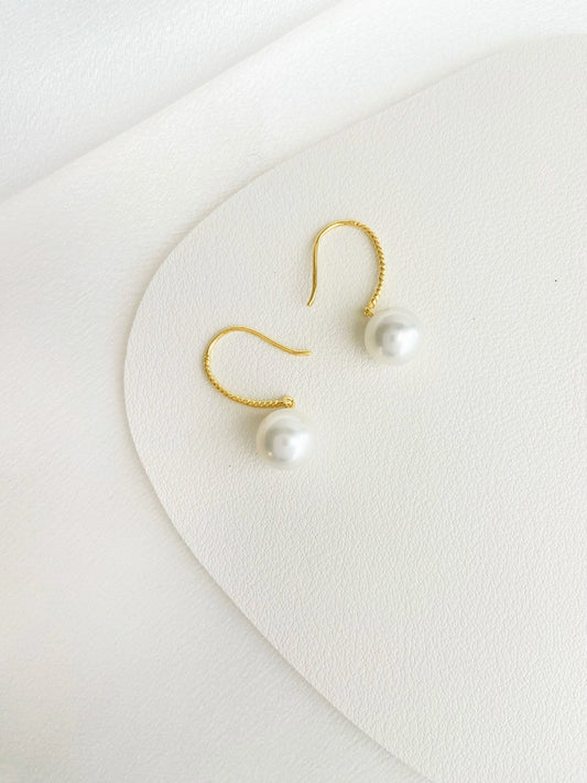 9-10mm Edison Freshwater Pearl Hoops Earrings