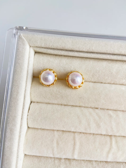 8-8.5mm Akoya Pearl Studs Earrings